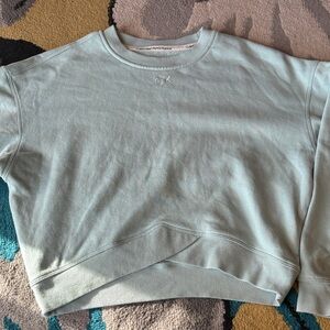 Calvin Klein Light Mint Green Cropped Sweatshirt